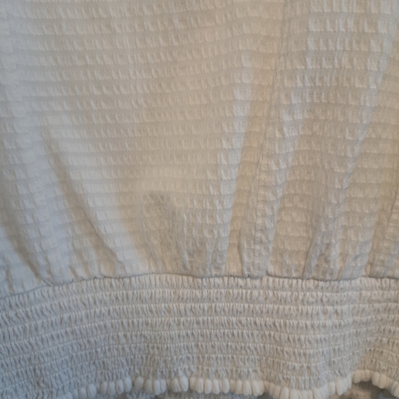 Anthropologie Rebecca Blouse Ivory Tie Neck Dolman Sleeve Top Women's Sz L - Picture 12 of 14